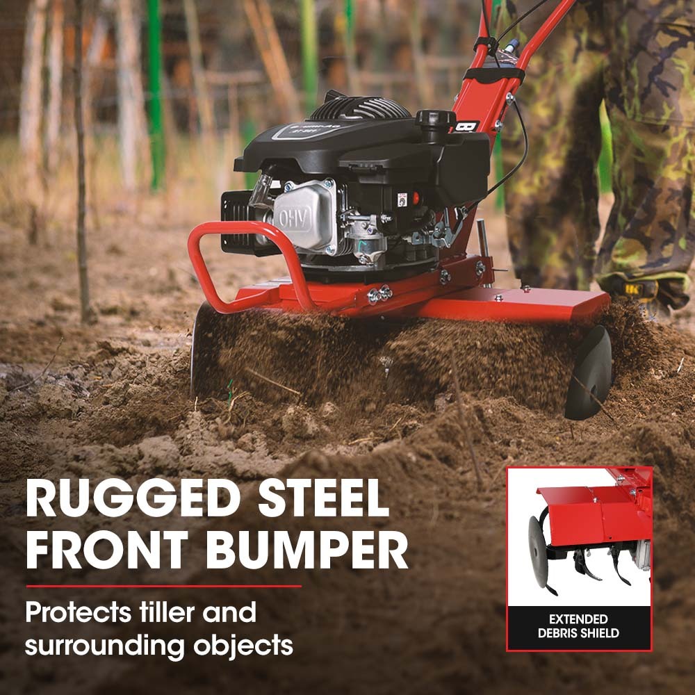 150cc 4-Stroke Petrol Tiller Cultivator with Adjustable Width and Depth