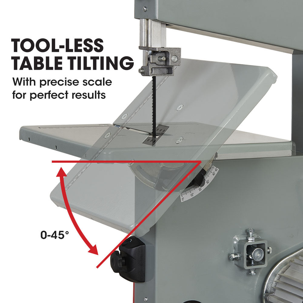 500W Benchtop Bandsaw with 0.115m Cutting Depth and Adjustable Table