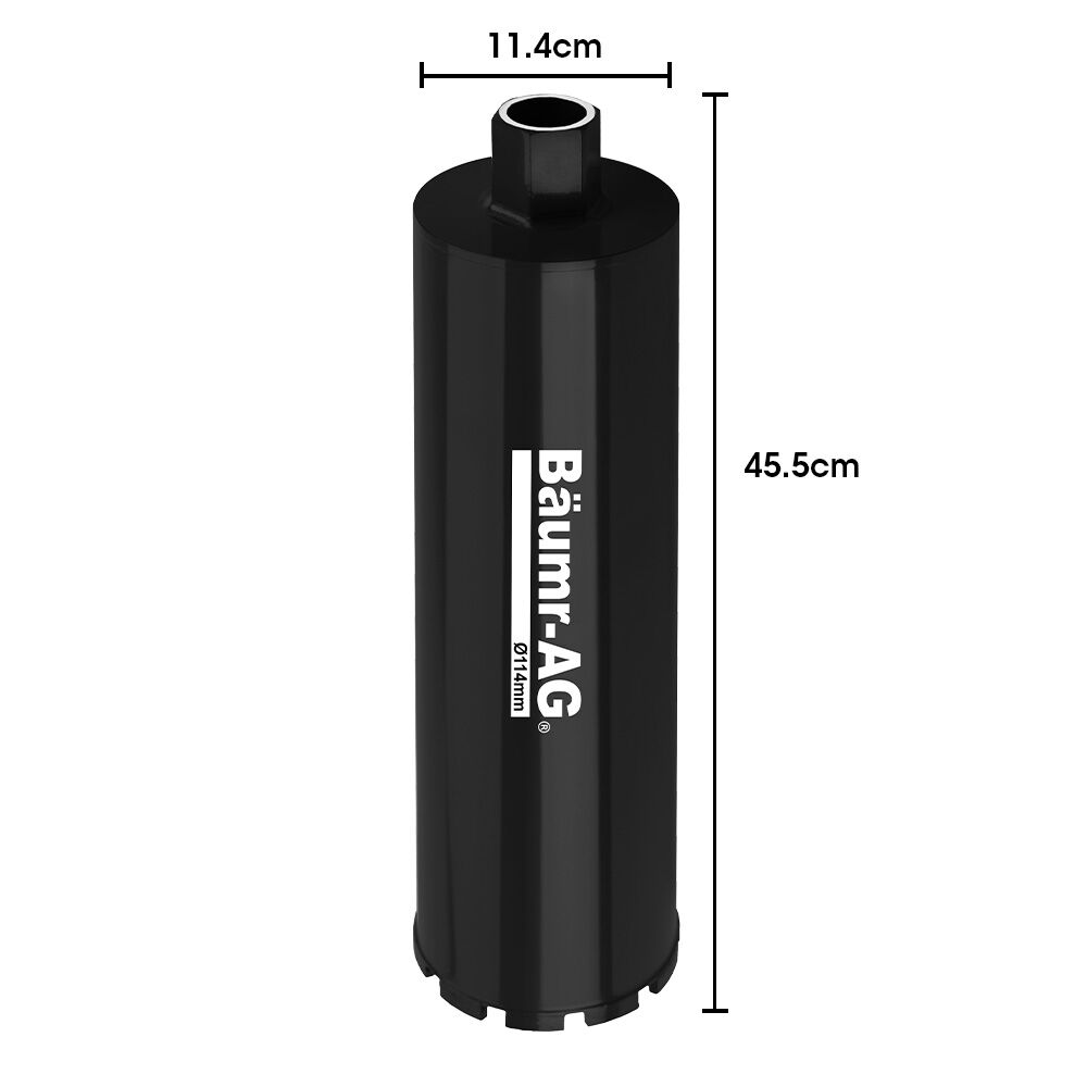 114mm Diamond Core Drill Bit for Concrete, Tile, Stone & Brick - 1.25 UNC