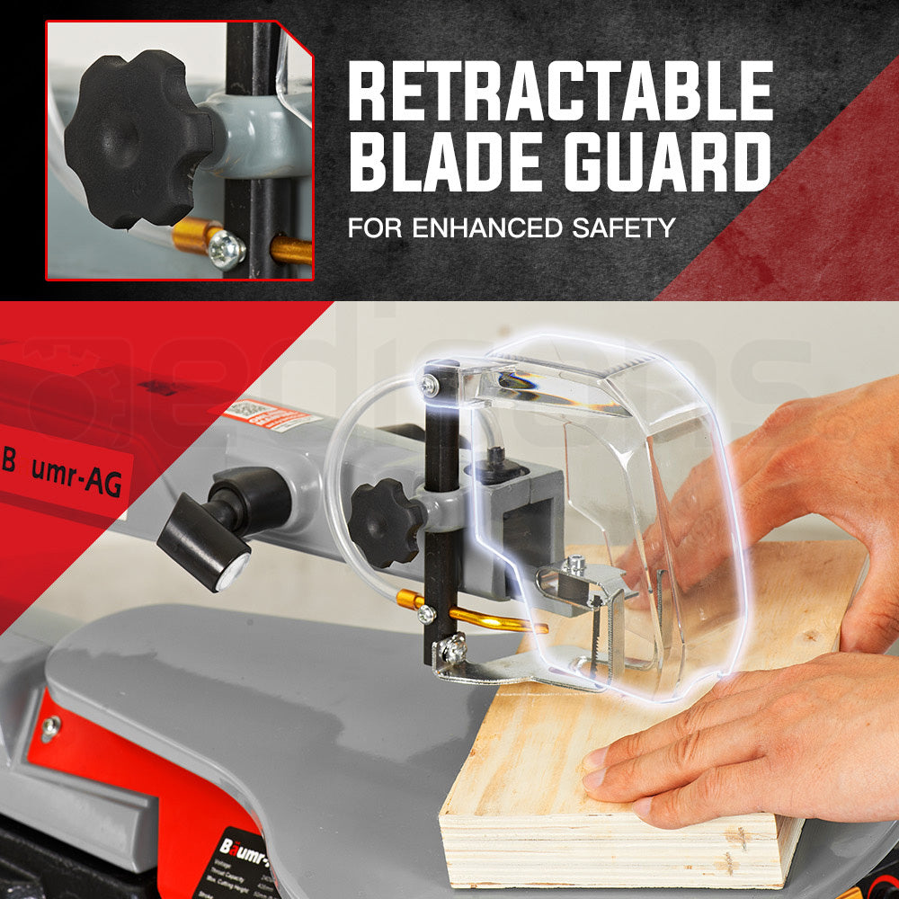 120W Electric Scroll Saw with Adjustable Table and LED Lights