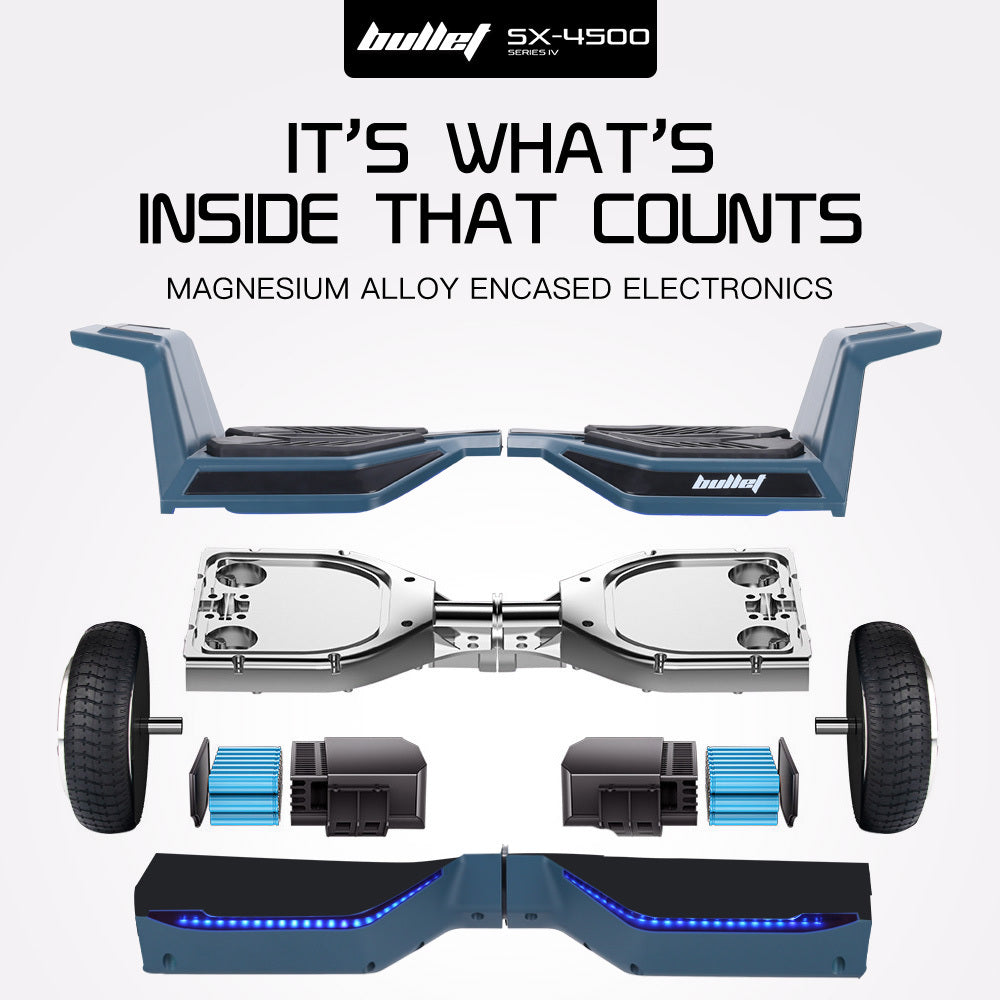 Advanced SX-4500 Hoverboard with 0.22m Wheels, 700W Motor, Self-Balancing, LED