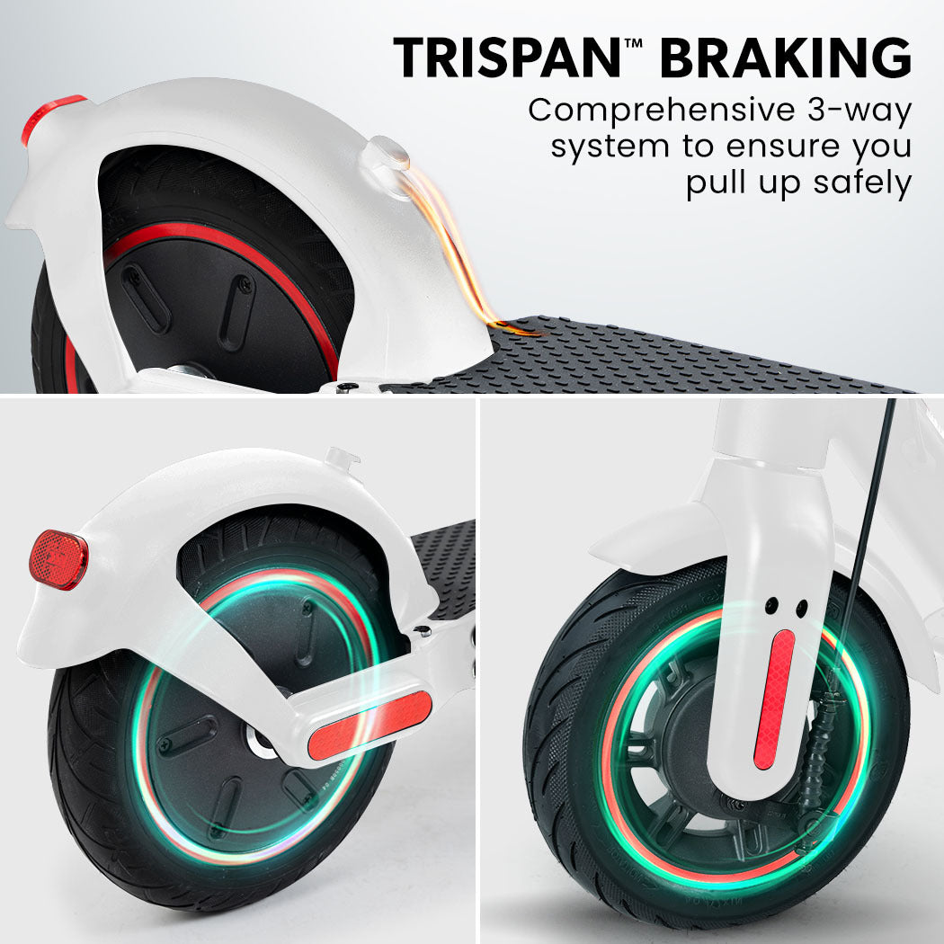 Electric Scooter 500W 15Ah, 40km Range, Foldable Design, White