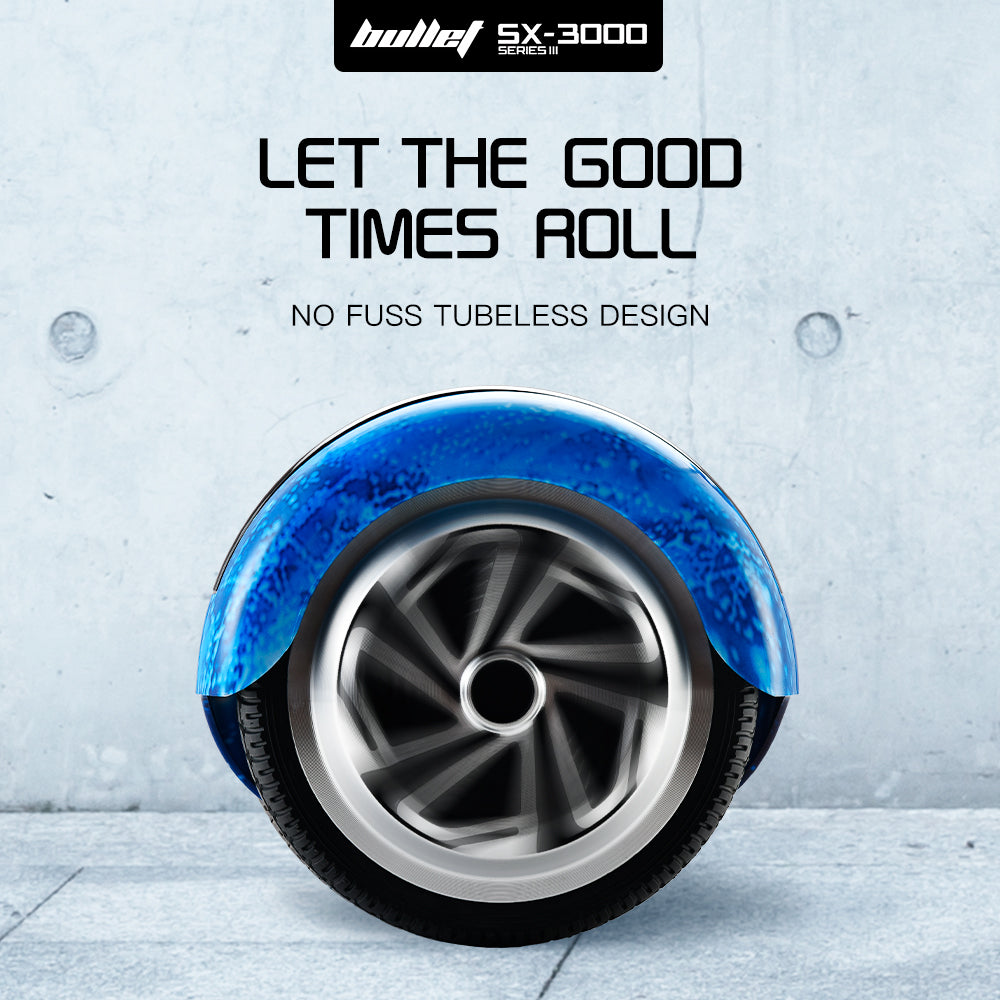 Galaxy Blue Electric Hoverboard with Self-Balancing & Dual 250W Motors, 6.5m Wheels