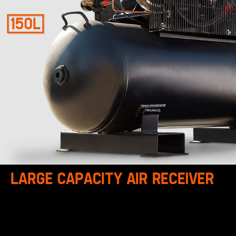 7.5kW Industrial Air Compressor, 150L, 415V 3-Phase, 115PSI Output