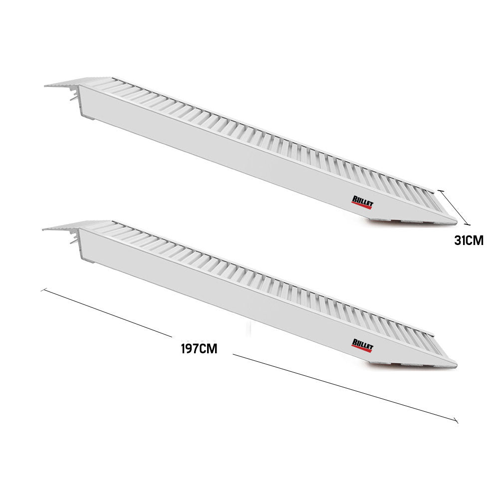 Pair of 2m Aluminium Loading Ramps, 3310kg Capacity