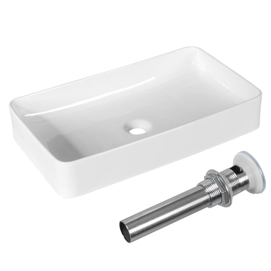 Costway Bathroom Vessel Sink with Pop-up Drain