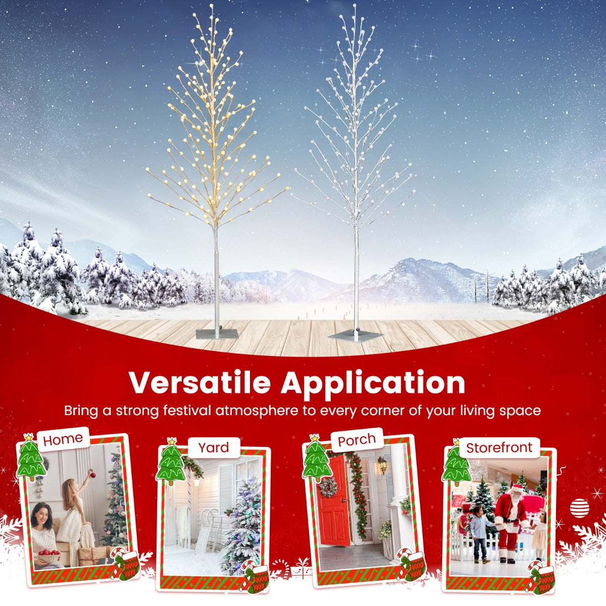 Ideal for Christmas, weddings, parties, events, storefronts, living rooms and daily decoration