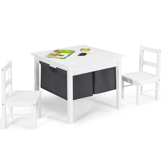 Double-sided table panel converts from a building block surface into a smooth writing and drawing desk