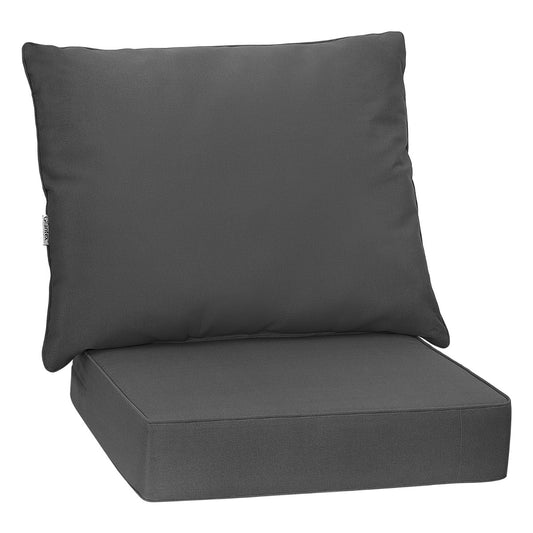 Detachable Outdoor Patio Cushion Set Chair Seat Pads-Grey