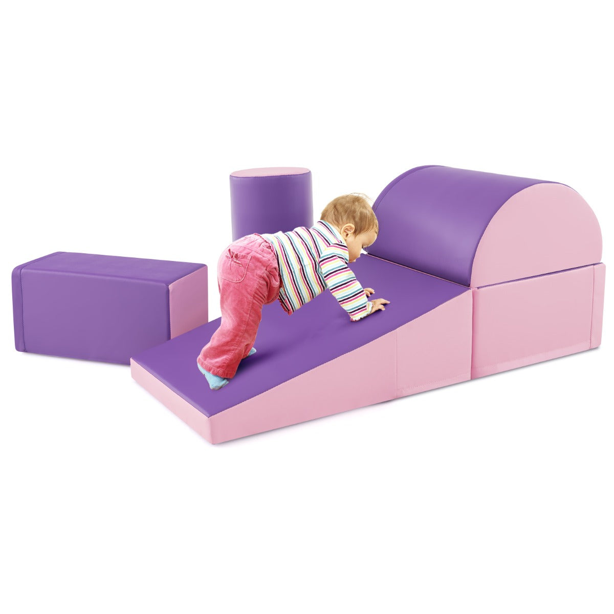 Colorful foam activity set provides safe educational entertainment for toddlers and encourages active movement