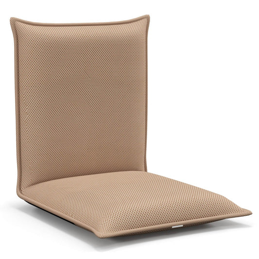 Costway Foldable Floor Chair with Robust Armchair for Watching TV-Beige