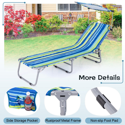 Five adjustable backrest positions let you sit, recline or lie flat comfortably