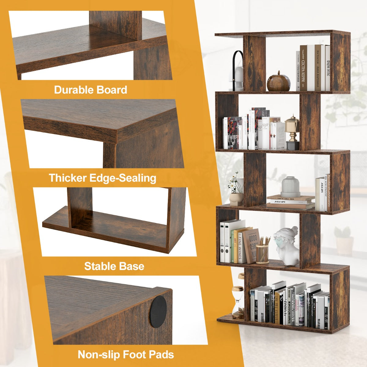 Each shelf supports up to 20 kilograms for versatile storage and display possibilities