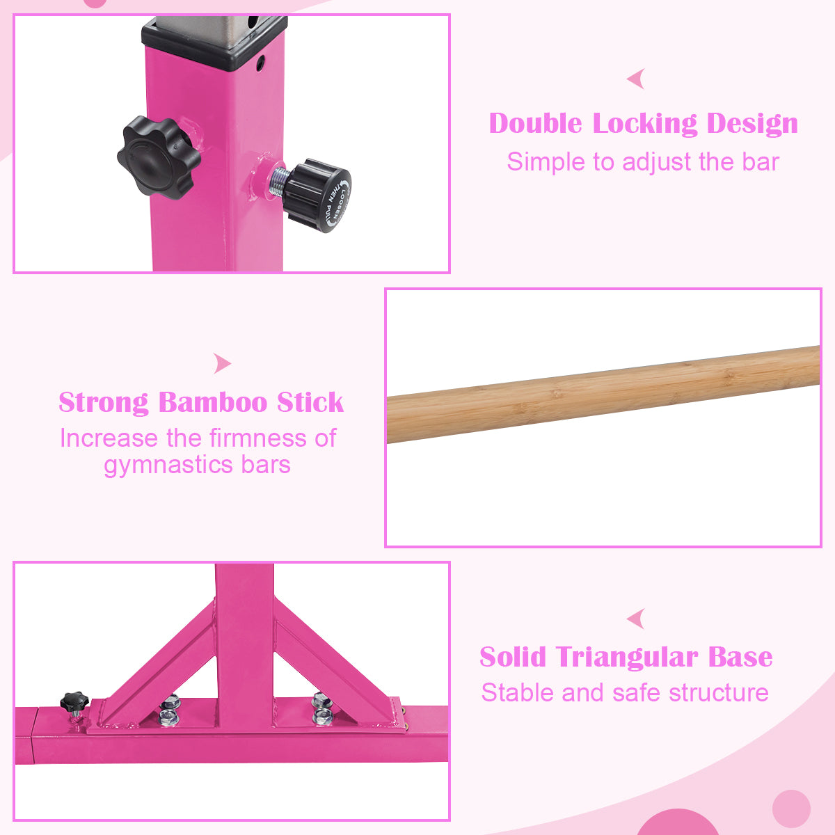 Children's gymnastics equipment includes talcum powder to help improve grip during bar exercises