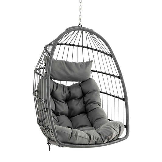 Premium PE rattan swing chair combines an elegant look with durable outdoor performance