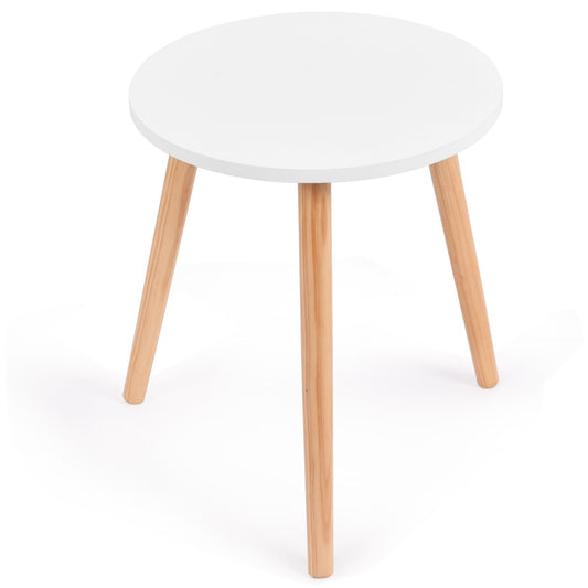 Costway Multifunctional Round Side End Table with Modern Design for Living Room/Bedroom/Office