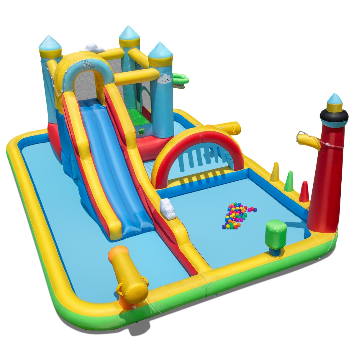 Inflatable Water Slide Giant Water Park with Long Slide