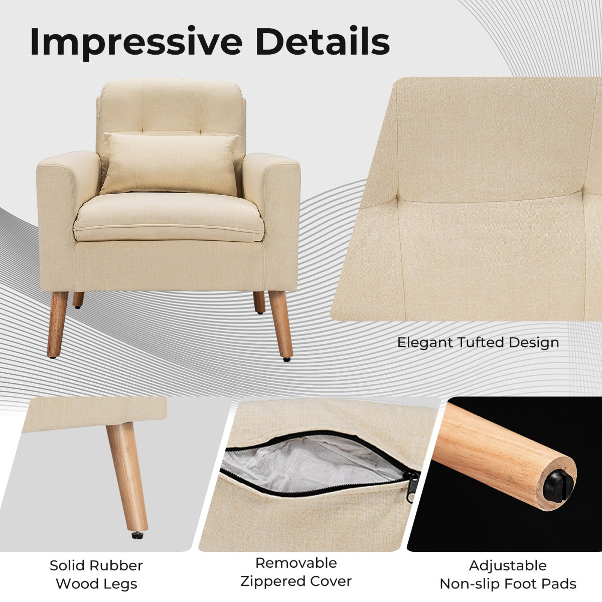 Ergonomic armrests support the arms and help relax the shoulders while seated
