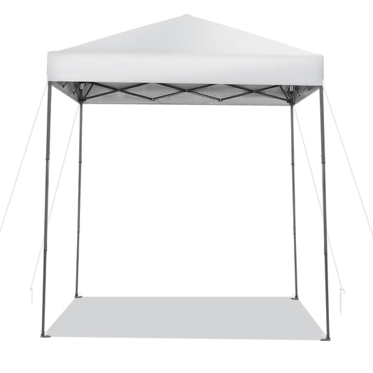 2 x 2m UPF 50+ Outdoor Pop-up Canopy with Adjustable Heights & Carry Bag-White