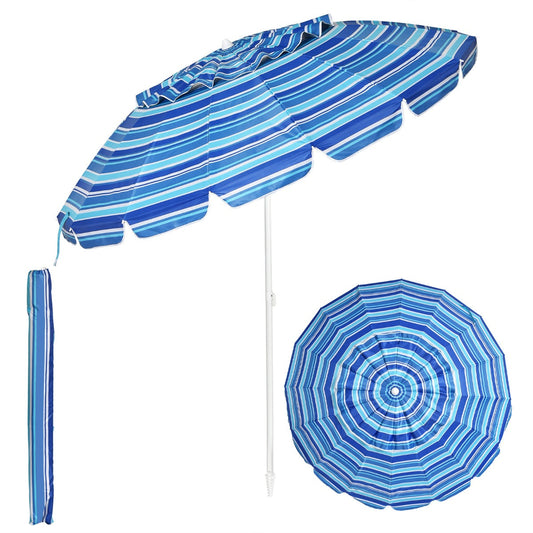 Adjustable tilt mechanism lets you track the sun and maximize shade without moving the umbrella base