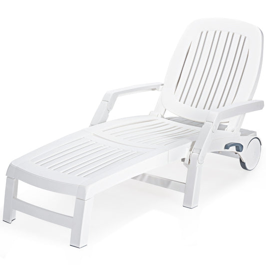 Outdoor Chaise Lounge Chair with Storage Box-1 piece