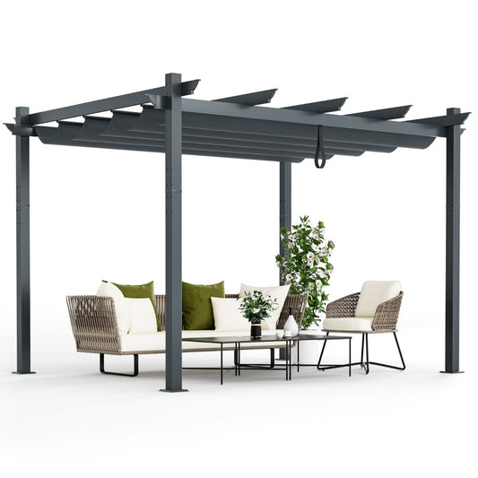 Powder-coated aluminum frame offers strong, rust-resistant support for outdoor gatherings