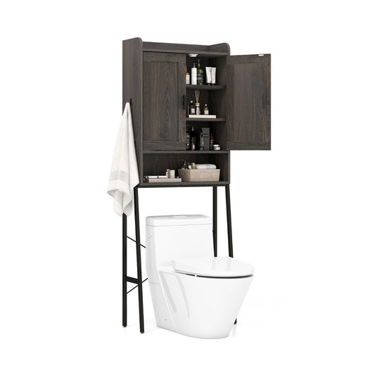 Costway Over the Toilet Storage Cabinet with Double Doors for Bathroom Laundry