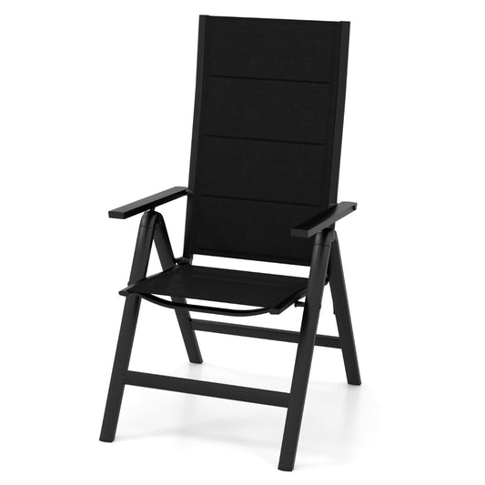 Costway Patio Folding Chair Set with Soft Padded Seat for Porch Pool Backyard Camping-1 piece