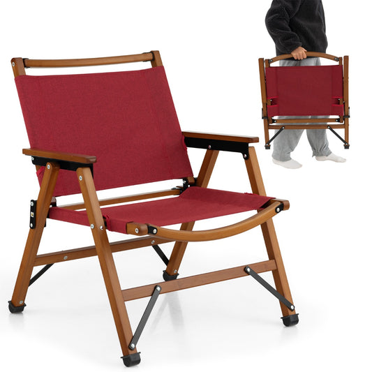 Costway Patio Folding Portable Outdoor Chair for Camping, Fishing, Picnic-1 piece