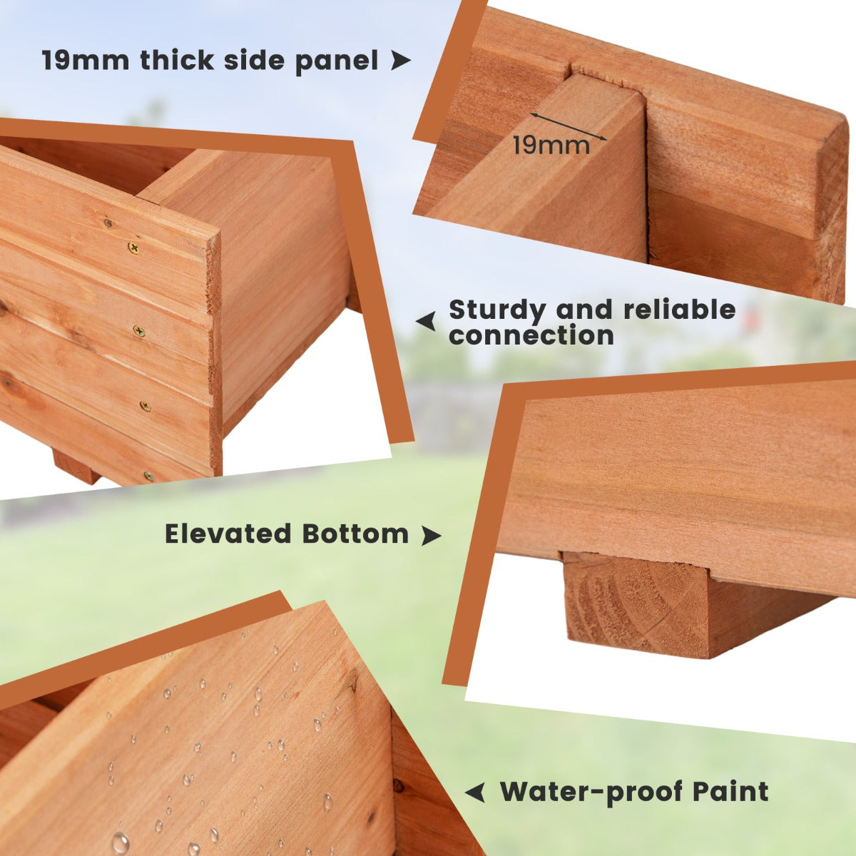 Raised Garden Bed with Drainage Holes for Vegetables, Fruits, Herbs