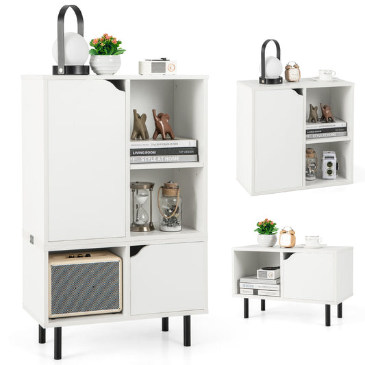 Costway Stackable Bookcase for Living Room, Bedroom, Study