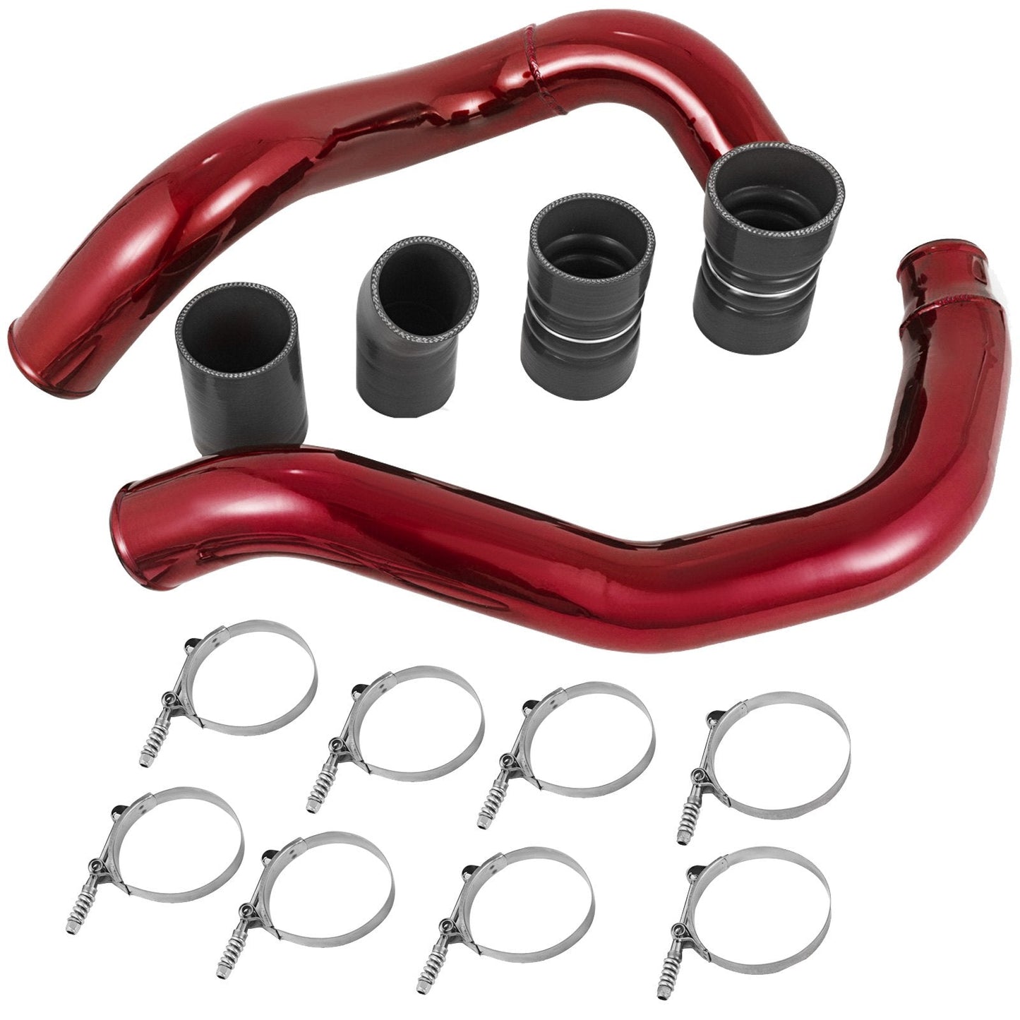 Ford 2003-2007 Diesel Turbo Intercooler Kit with 7.6cm Pipe & Silicone Boots