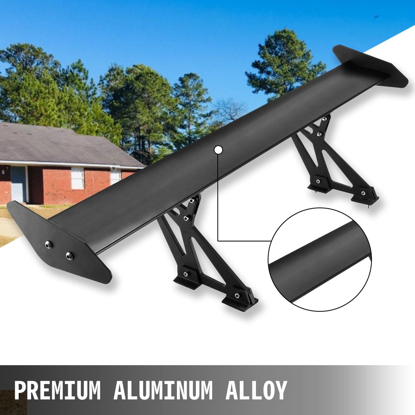 Adjustable Universal 1.1m GT Wing Car Spoiler - Lightweight Aluminum Alloy