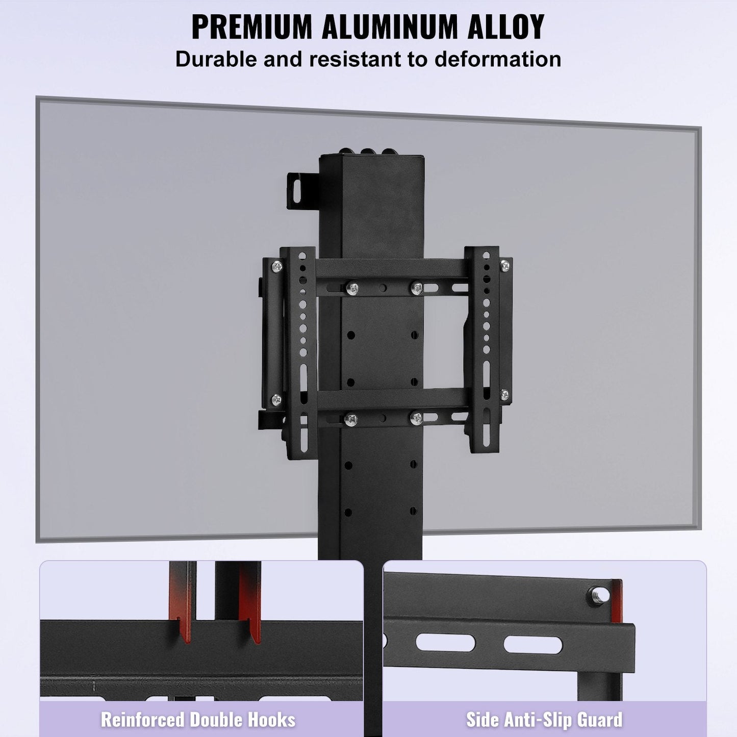 Automatic TV Lift Bracket with Remote, 0.71-1.27m Height Adjustable, 60kg Capacity