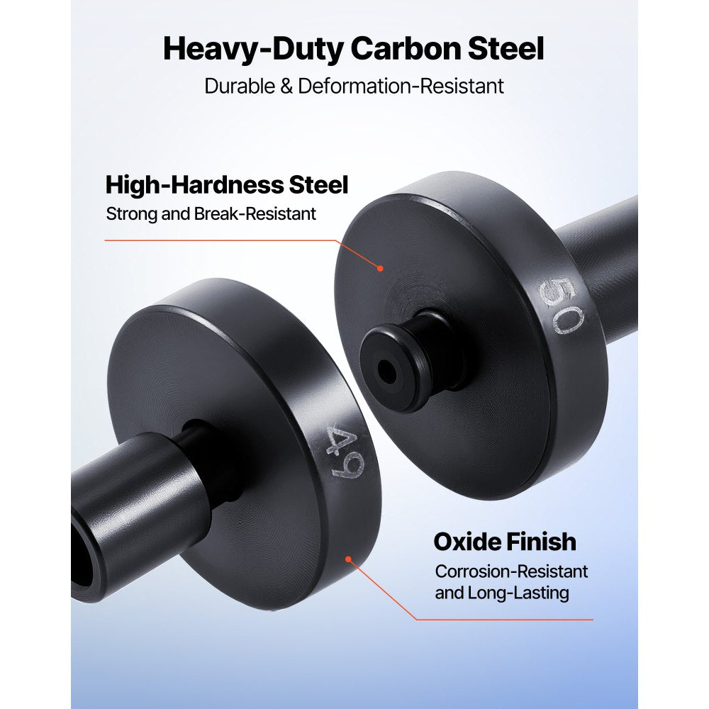 Bearing Press Kit, 52+14 Pcs, 2 in 1 Bushing Driver Tool & Bearing Press Kit, Race and Seal Driver Set with 49 Bushings, Separators and Jaws, Heavy Duty Removal Installation Tool Set with Case