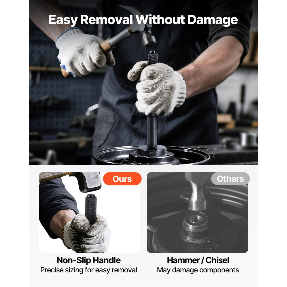 Bearing Press Kit, 52+14 Pcs, 2 in 1 Bushing Driver Tool & Bearing Press Kit, Race and Seal Driver Set with 49 Bushings, Separators and Jaws, Heavy Duty Removal Installation Tool Set with Case