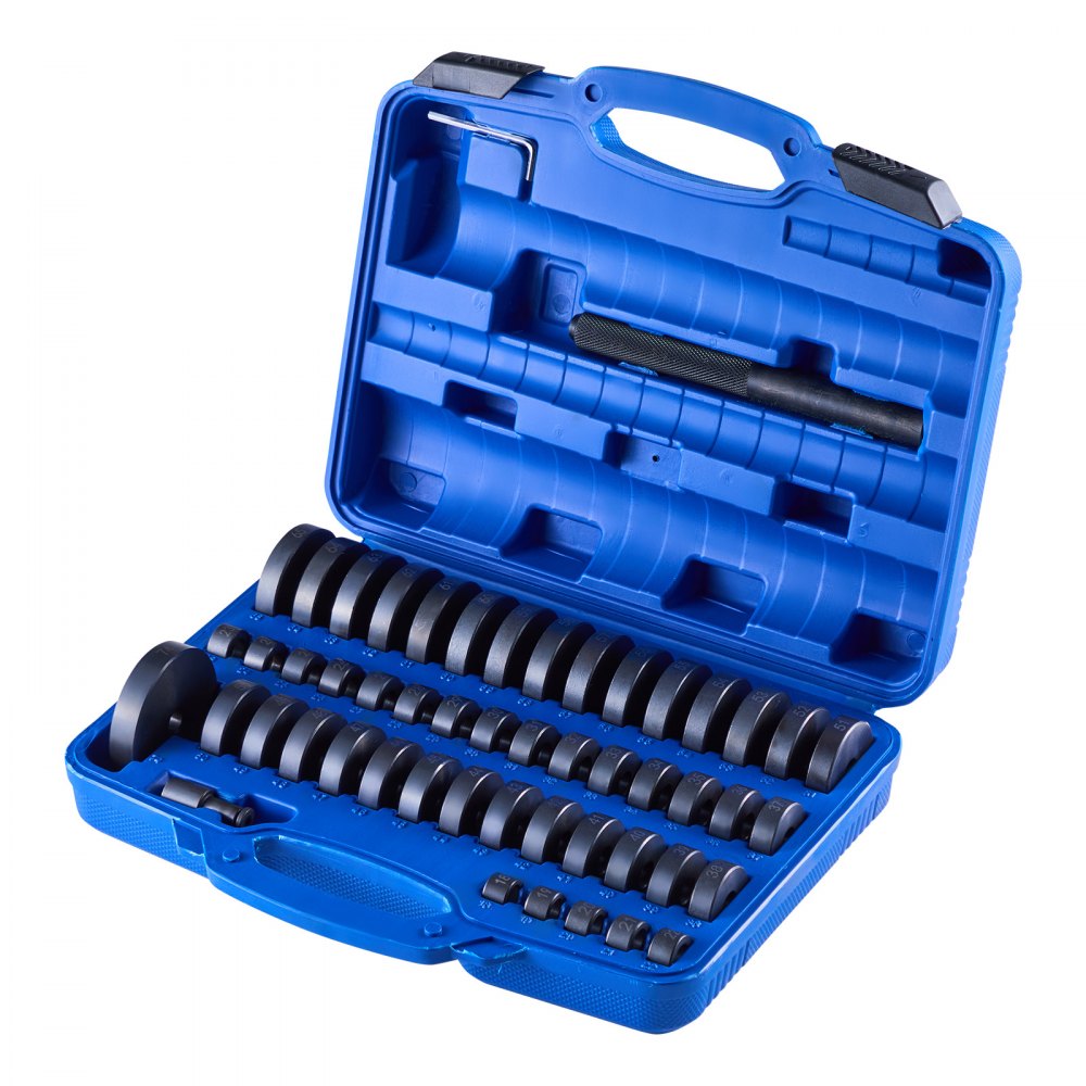 Bearing Press Kit, 52+16 Pcs, 2 in 1 Bushing Driver Tool & Bearing Press Kit, Race and Seal Driver Set with 49 Bushings, 10 Collets, Slide Hammer, Heavy Duty Removal Installation Set with Case