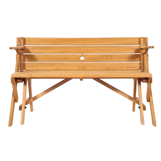 VEVOR 2-in-1 Transforming Interchangeable Picnic Table Wooden Table Bench Set