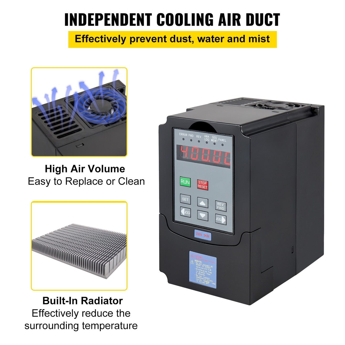 VEVOR VFD Drive VFD Inverter 220V 3KW 4HP 13A Frequency Drive Inverter Professional