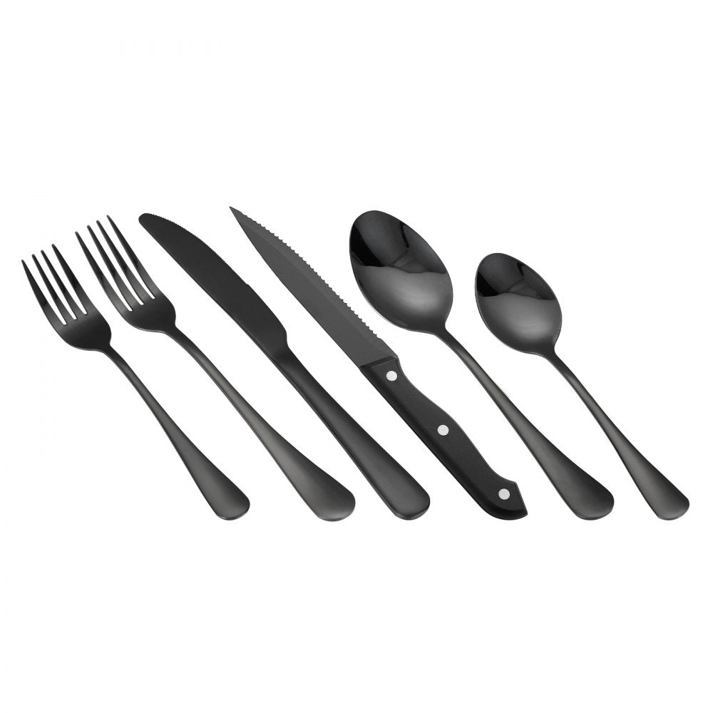 VEVOR 48-Piece Silverware Set Stainless Steel Cutlery Flatware Utensils for 8