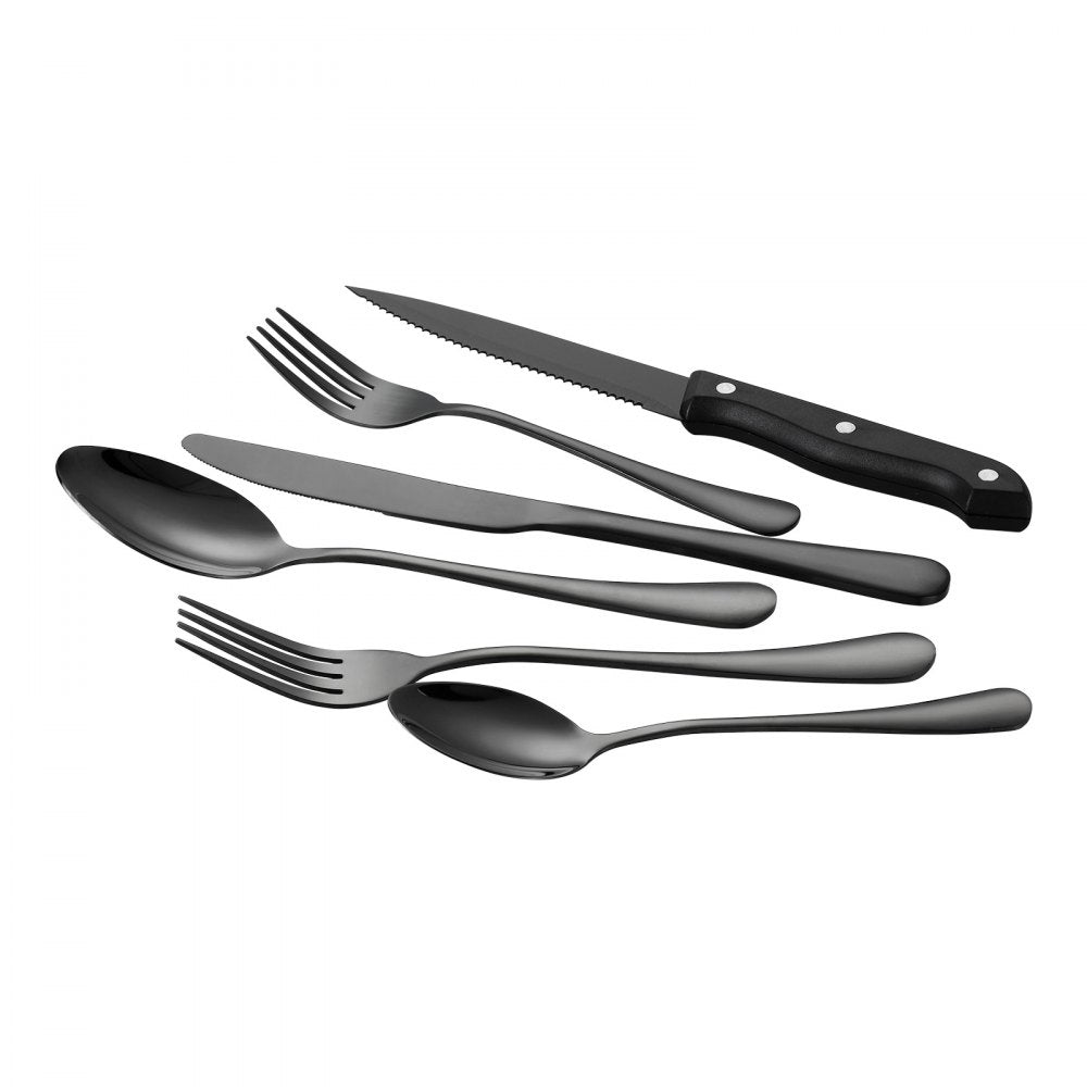 VEVOR 48-Piece Silverware Set Stainless Steel Cutlery Flatware Utensils for 8