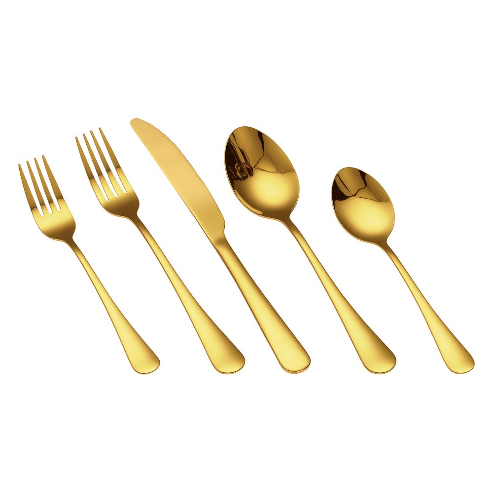 VEVOR 60-Piece Silverware Set Stainless Steel Cutlery Flatware Utensils for 12