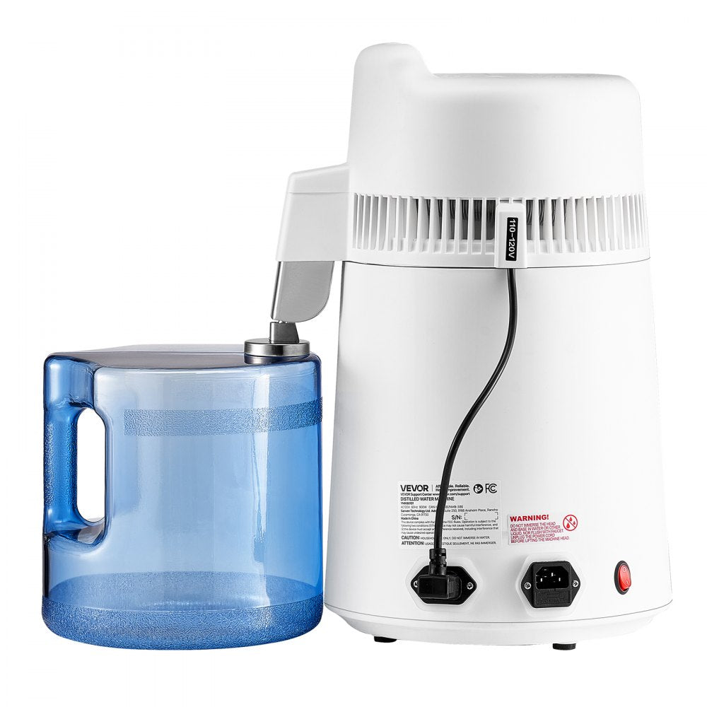 6L Water Distiller Home Countertop Purifier Machine 900W Plastic Container