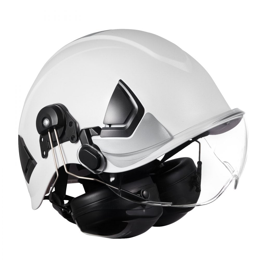 Industrial Safety Helmet with Visor & Earmuffs Adjustable Vented Hardhat