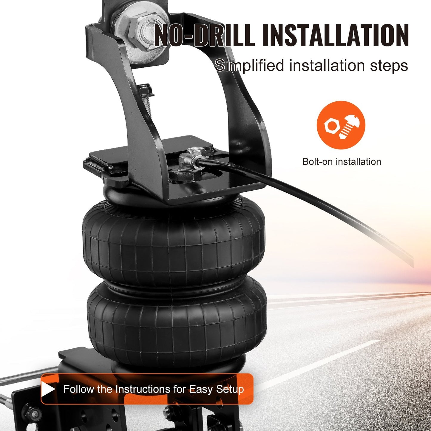 Ford F250/F350 Air Suspension Kit, 5-100 PSI, 2268 kg Load Capacity