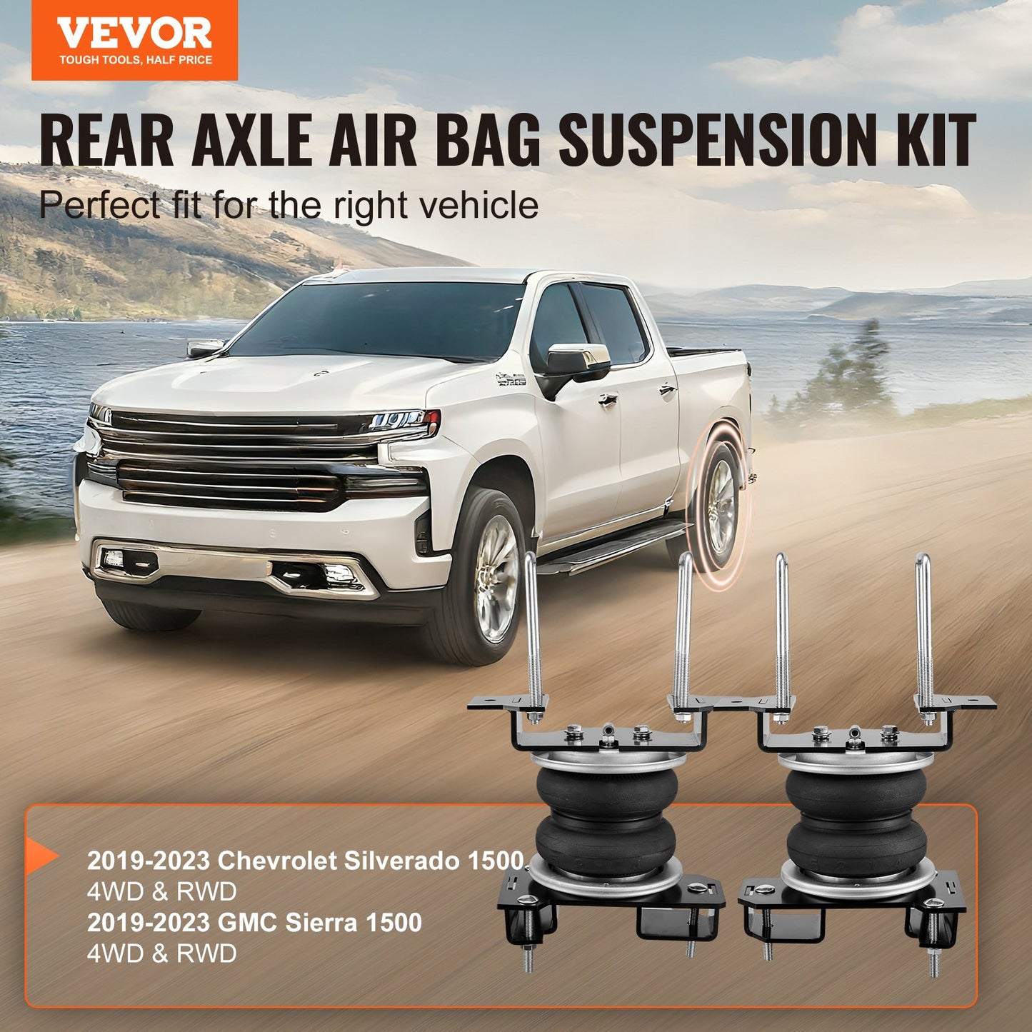 VEVOR Air Bag Suspension Kit, Air Springs Suspension Bag Kit Compatible with 2019-2023