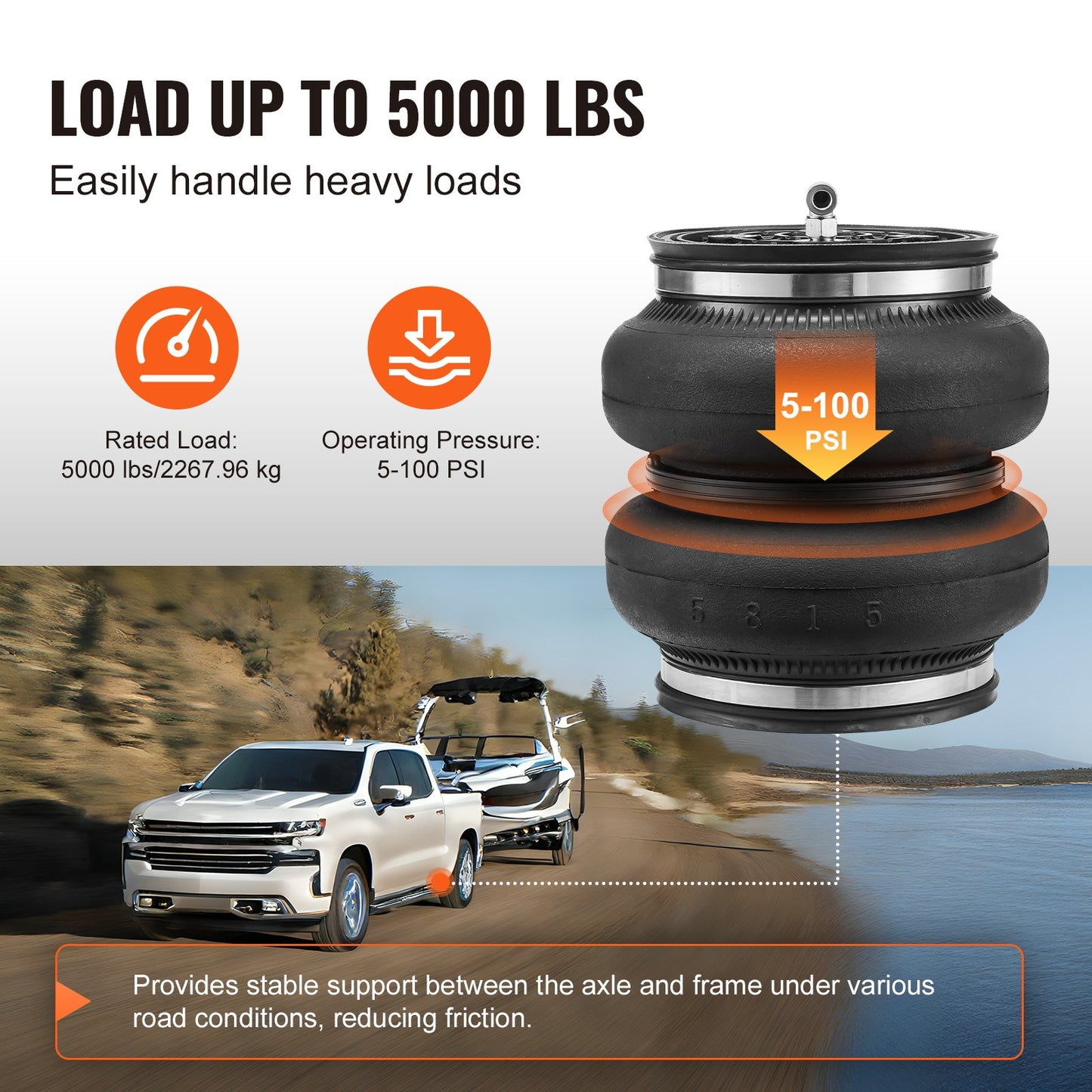 VEVOR Air Bag Suspension Kit, Air Springs Suspension Bag Kit Compatible with 2011-2019
