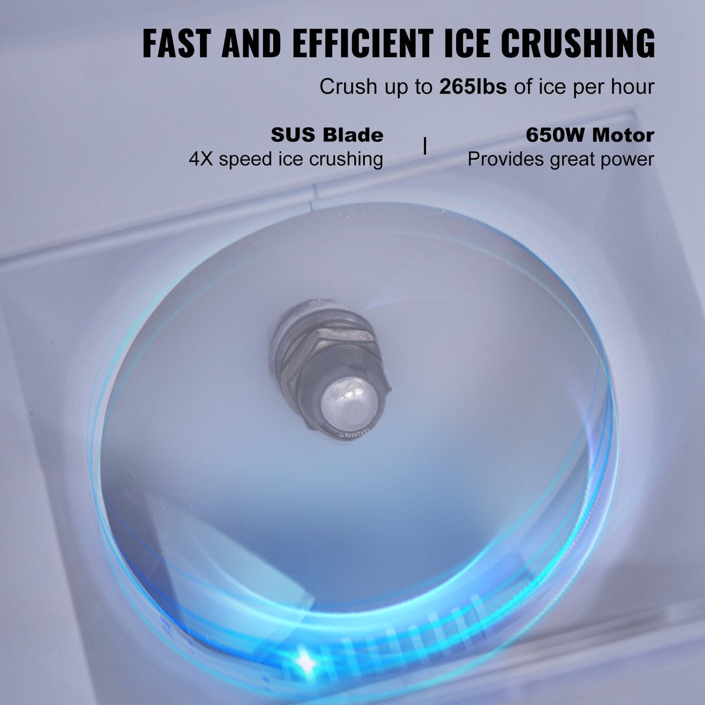 Commercial Electric Ice Shaver Crusher, 120kg/hr Snow Cone Machine with 2kg Box