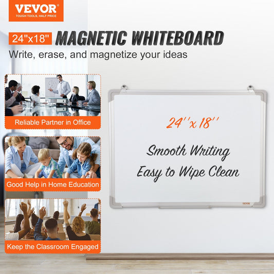 Magnetic Dry Erase Board 0.6m x 0.45m for Office with Accessories