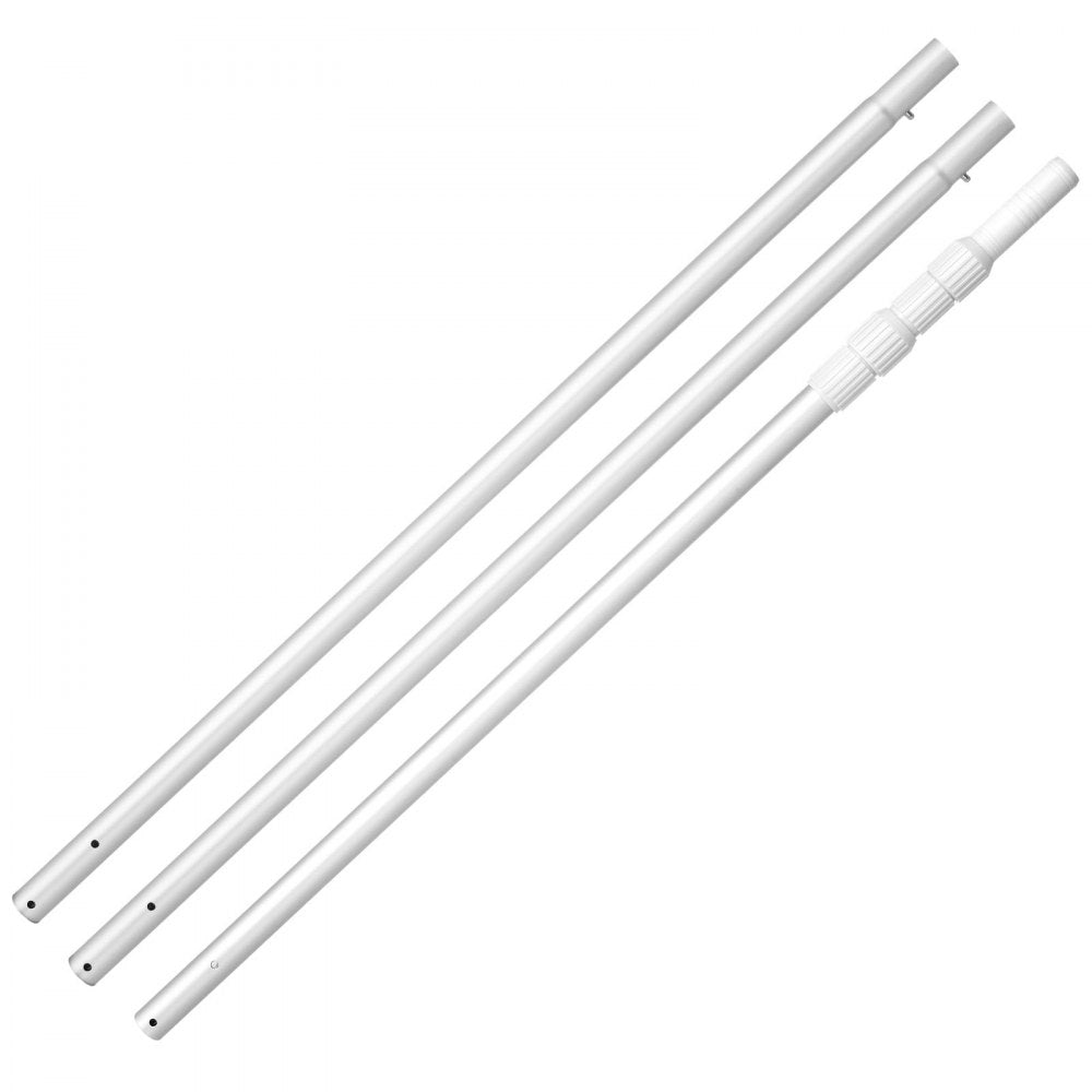Swimming Pool Pole 1 to 4.6 mm Telescopic Aluminum Alloy Twist Locking